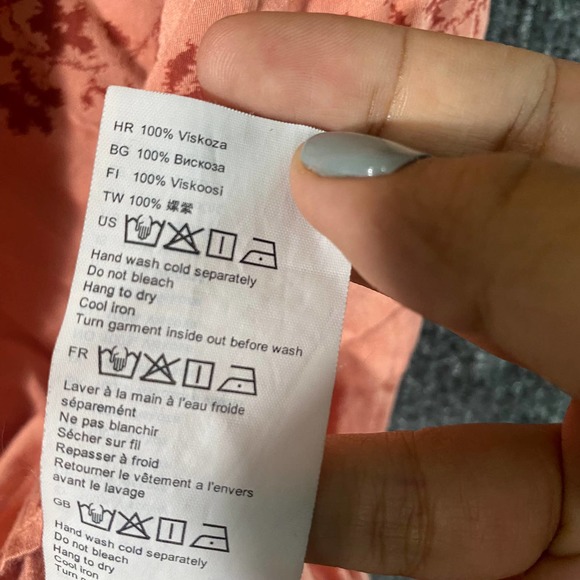 Billabong Mini Dress Small Pink Fine Flutter Floral Short Sleeve A-Line - Picture 12 of 14